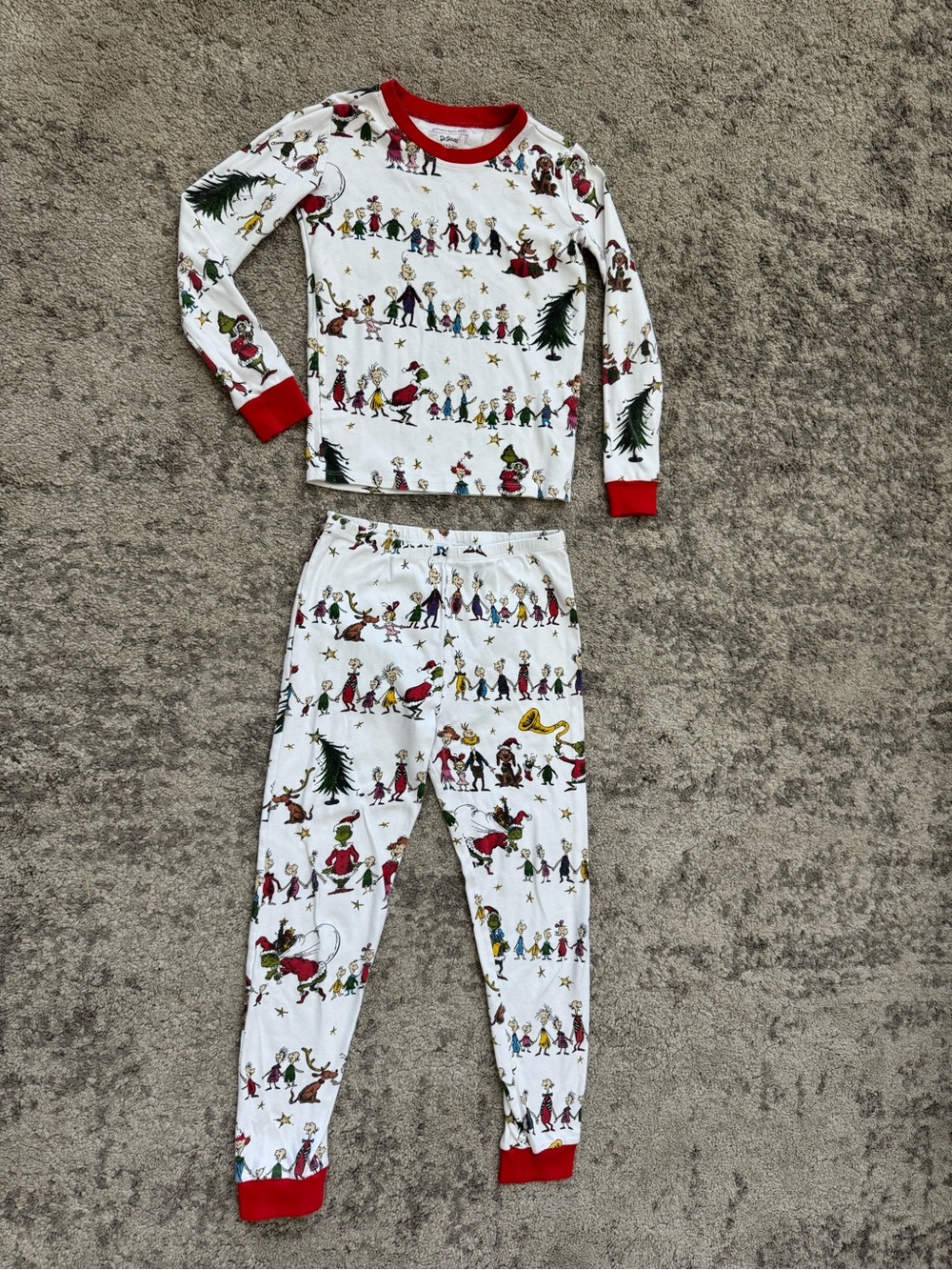 Pottery Barn Kids Dr. Seuss Grinch Pajamas Size 12